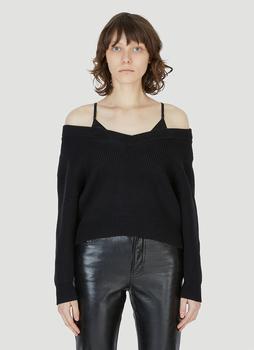 推荐Off Shoulder Sweater in Black商品