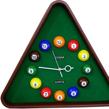 Homezia | 21" Triangle Green Resin Analog Billiards Wall Clock,商家Premium Outlets,价格¥442