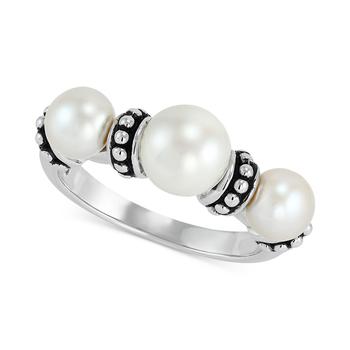 商品Honora | Cultured Freshwater Pearl (5-1/2 - 7-1/2mm) Beaded Rondelle Ring in Sterling Silver,商家Macy's,价格¥1816图片