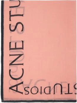 Acne Studios | Pink Logo Wool Scarf 4.3折, 独家减免邮费