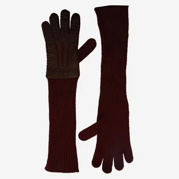Bottega Veneta | Bottega Veneta Barolo Leather and Wool Gloves 497163-V510A-2241 4.5折