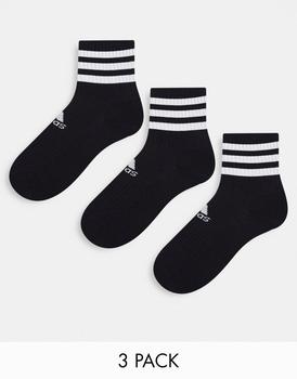Adidas | adidas Training 3 pack 3-stripe ankle socks in white商品图片,7.5折×额外8折x额外9.5折, 独家减免邮费, 额外八折, 额外九五折