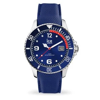 推荐Japanese Quartz Movement  Blue Dial Blue Silicone Strap  Men's Watch 015770商品