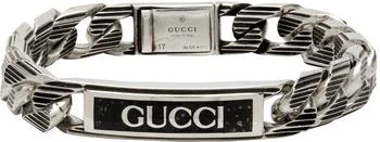 Gucci | Silver Logo Plaque Bracelet 独家减免邮费