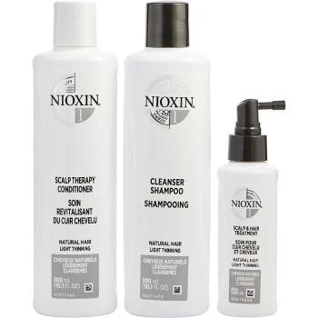 NIOXIN | NIOXIN 丽康丝 洗发护发套装（1号专业防脱发洗发水 300ml+1号专业防脱发护发素 300ml+头皮固发精华液 100ml） 1套,商家FragranceNet,价格¥181