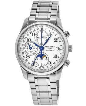 longines master好用吗, Longines | Longines Master Collection Moonphase 42mm Silver Chronograph Dial Steel Band Men's Watch L2.773.4.78.6商品图片 6.9折