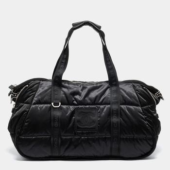 旅行香奈儿包, [二手商品] Chanel | Chanel Black Nylon CC Sport Ligne Duffle Bag商品图片 8.9折, 满1件减$100, 满减