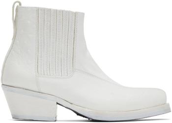 White Abstract Gator Boots product img