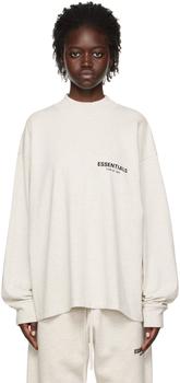 Essentials | Off-White Flocked Long Sleeve T-Shirt商品图片,