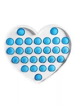 推荐Alphabet Heart Push Pop Dimple Bubble Popper Pressure Relief - Heart - Blue商品