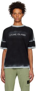 Stone Island | Navy Spray Painted T-Shirt商品图片,