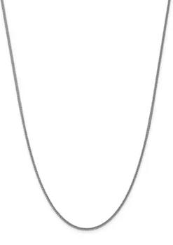 商品Mens 14K White Gold 2 Millimeter Semi Solid 3-Wire Wheat Chain Necklace图片