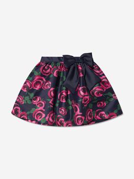 Mama Luma | Mama Luma Navy Girls Rose Print Skirt商品图片,额外8折, 额外八折
