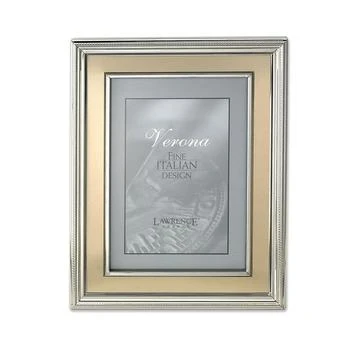 Lawrence Frames | Silver Plated Metal Picture Frame - Brushed Gold Inner Panel - 8" x 10",商家Macy's,价格¥494