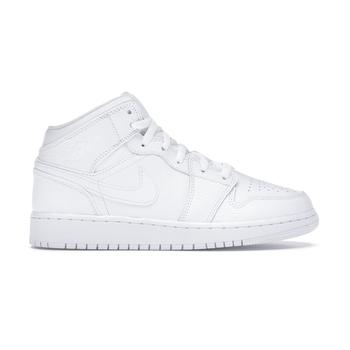aj女鞋, Jordan | Air Jordan 1 Mid Triple White (GS)商品图片 