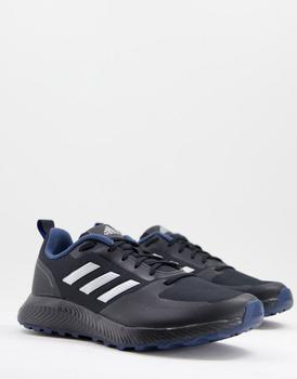 推荐adidas running Runfalcon 2.0 Running trainers in black and silver商品
