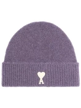 AMI | AMI Paris Logo-Patch Knitted Beanie,商家Cettire,价格¥776