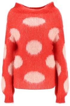 推荐Marni jacquard knit sweater with polka dot motif商品