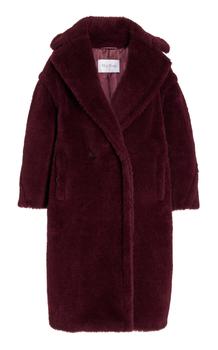 推荐Max Mara - Women's Tedgirl Oversized Alpaca-Wool Coat - Burgundy - XS - Moda Operandi商品