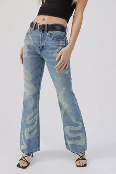 了解mid, BDG | BDG Mid-Rise ‘90s Bootcut Jean - Embellished商品图片 5折×额外9.5折, 额外九五折