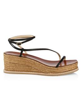 推荐Drive Leather Espadrille Wedge Sandals商品