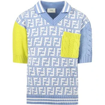 Fendi | Multicolor Sweater For Boy With Iconic Double Ff 7.1折