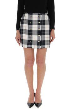 Thom Browne | Thom Browne Checked Button Mini Skirt商品图片,4.7折