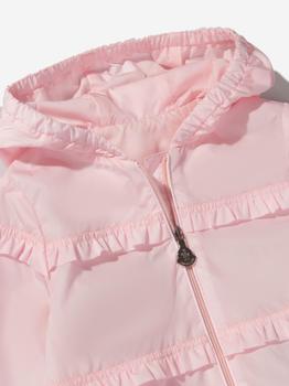 推荐Moncler Pink Baby Girls Ruffle Trim Hooded Hiti Jacket商品