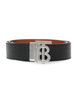 Burberry | Logo Plaque Buckle Leather Belt商品图片,