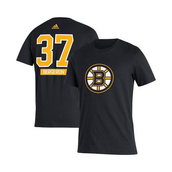 亚历山大王联名阿迪达斯, Adidas | Men's Patrice Bergeron Black Boston Bruins Player Name and Number T-shirt商品图片 