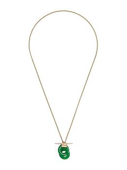 商品Loren Stewart | 14K Yellow Gold & Jade Pendant Necklace,商家Saks Fifth Avenue,价格¥6702图片