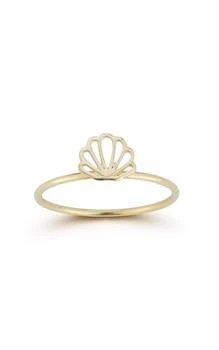 Ember Fine Jewelry | 14K Gold Shell Ring,商家Premium Outlets,价格¥1018