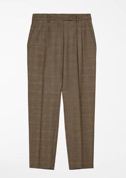 Max Mara | Brown checked trousers商品图片,满$175享9折, 满折