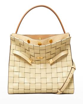 tory burch double lee, Tory Burch | Lee Radziwill Woven Double Satchel Bag商品图片 