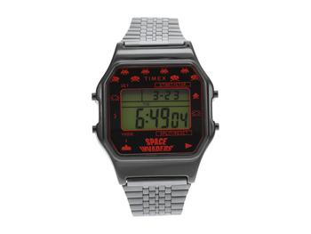 推荐34 mm Timex T80 X Space Invaders Stainless Steel Bracelet Watch商品