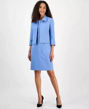 Le Suit | Women's Cropped Open-Front Jacket & Empire-Seamed Sheath Dress Set, Regular & Petite,商家Macy's,价格¥740