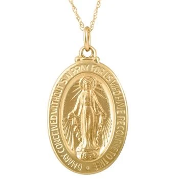 Pompeii3 | 14k Yellow Gold St. Mary Medal Pendant  1" Tall 5 Grams,商家Premium Outlets,价格¥4686