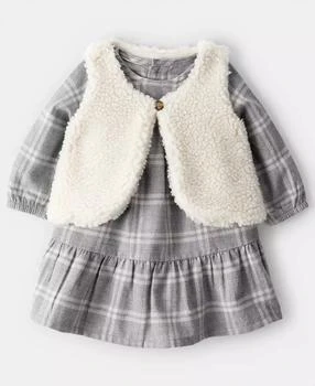 Carter's | Baby Girls 3-Piece Vest, Plaid Dress and Diaper Cover Set,商家Macy's,价格¥112