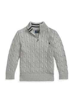 Ralph Lauren | Boys 8-20 Cable Knit Cotton 1/4 Zip Sweater,商家Belk,价格¥553