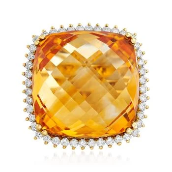 Ross-Simons | Citrine and . Diamond Ring in 14kt Yellow Gold,商家Premium Outlets,价格¥18974