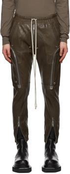 rick owens男裤, Rick Owens | Brown Bauhaus Leather Pants商品图片 额外8.5折, 额外八五折