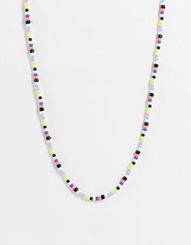 ASOS | ASOS DESIGN festival joyful beaded necklace in multi colour商品图片,7.4折