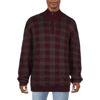 推荐Nautica Mens Plus Mock Neck 1/4 Zip Pullover Sweater商品
