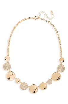 Nordstrom | Pavé Crystal Coin Statement Necklace,商家Nordstrom Rack,价格¥113