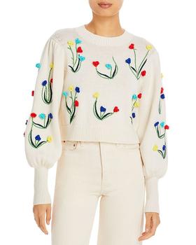 product Wendell Embroidered Bishop Sleeve Sweater image