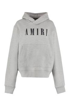 amiri衬衫真假, AMIRI | Amiri Logo-Print Jersey Knit Hoodie商品图片 8.1折