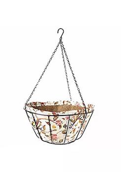商品Michael Carr Designs | Gardener's Select 141451 Hanging Basket w/ floral print fabric coco liner, 14,商家Belk,价格¥180图片