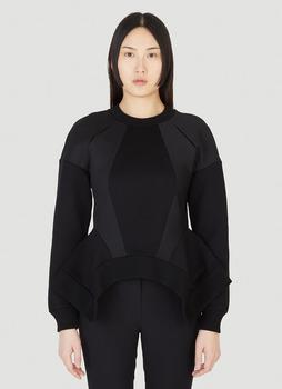 Alexander McQueen | Peplum Panel Sweatshirt in Black商品图片,3.1折
