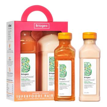 商品Briogeo 食物滋养系列芒果樱桃控油平衡洗发水护发素套装2x369ml图片