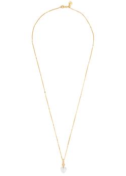 商品Beloved Moonstone Heart 18kt gold-plated necklace图片